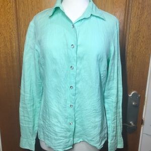 Michael Kors Rhinestone Button Down Blouse